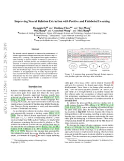 Improving Neural Relation Extraction with Positive and Unlabeled
  Learning