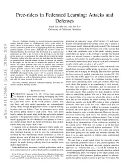 Free-riders in Federated Learning: Attacks and Defenses