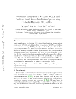 Performance Comparison of UCA and UCCA based Real-time Sound Source
  Localization Systems using Circular Harmonics SRP Method