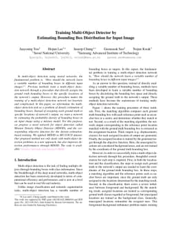 Training Multi-Object Detector by Estimating Bounding Box Distribution
  for Input Image