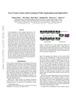 Every Frame Counts: Joint Learning of Video Segmentation and Optical
  Flow