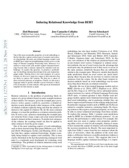 Inducing Relational Knowledge from BERT