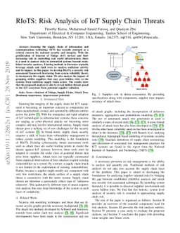 RIoTS: Risk Analysis of IoT Supply Chain Threats