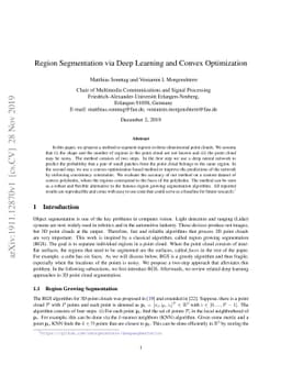Region segmentation via deep learning and convex optimization