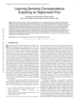 Learning Semantic Correspondence Exploiting an Object-level Prior