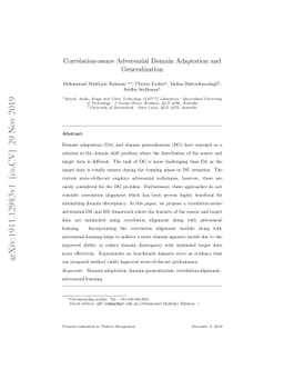 Correlation-aware Adversarial Domain Adaptation and Generalization