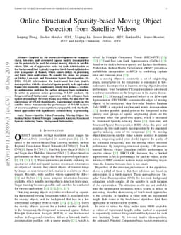 Online Structured Sparsity-based Moving Object Detection from Satellite
  Videos