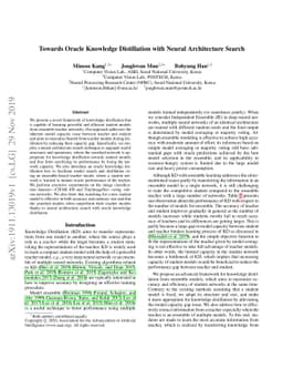 Towards Oracle Knowledge Distillation with Neural Architecture Search