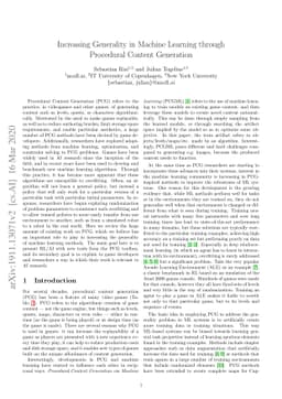 Increasing Generality in Machine Learning through Procedural Content
  Generation