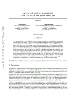 A spiking neural algorithm for the Network Flow problem