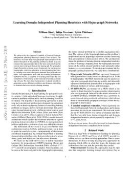 Learning Domain-Independent Planning Heuristics with Hypergraph Networks