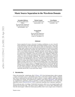 Music Source Separation in the Waveform Domain