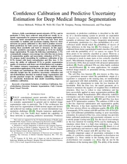 Confidence Calibration and Predictive Uncertainty Estimation for Deep
  Medical Image Segmentation
