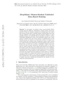 DeepMimic: Mentor-Student Unlabeled Data Based Training