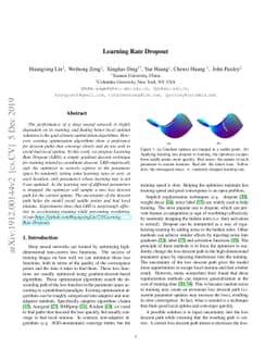 Learning Rate Dropout
