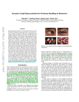Dynamic Graph Representation for Partially Occluded Biometrics