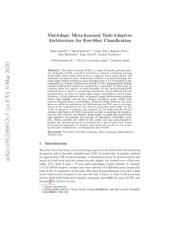 MetAdapt: Meta-Learned Task-Adaptive Architecture for Few-Shot
  Classification