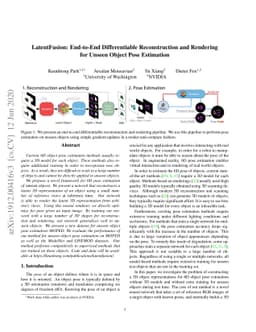LatentFusion: End-to-End Differentiable Reconstruction and Rendering for
  Unseen Object Pose Estimation