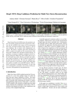 DeepC-MVS: Deep Confidence Prediction for Multi-View Stereo
  Reconstruction