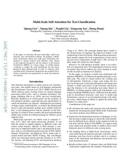 Multi-Scale Self-Attention for Text Classification