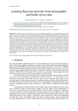 Learning Bayesian networks from demographic and health survey data