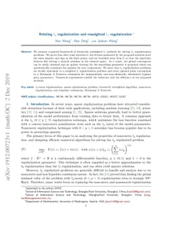 Relating lp regularization and reweighted l1 regularization