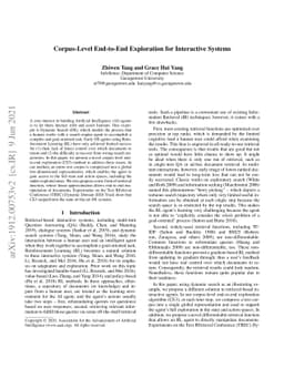 Corpus-Level End-to-End Exploration for Interactive Systems