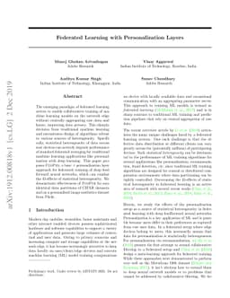 Federated Learning with Personalization Layers