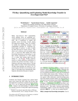 TX-Ray: Quantifying and Explaining Model-Knowledge Transfer in
  (Un-)Supervised NLP