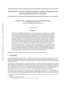 FourierSAT: A Fourier Expansion-Based Algebraic Framework for Solving
  Hybrid Boolean Constraints