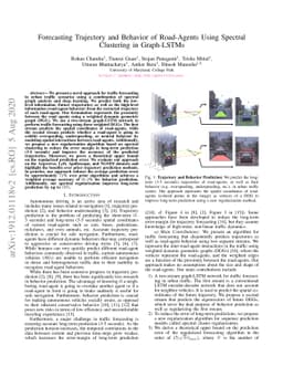 Forecasting Trajectory and Behavior of Road-Agents Using Spectral
  Clustering in Graph-LSTMs