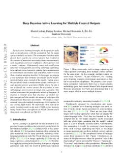 Deep Bayesian Active Learning for Multiple Correct Outputs