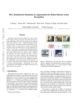 RSA: Randomized Simulation as Augmentation for Robust Human Action
  Recognition