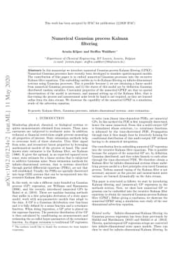 Numerical Gaussian process Kalman filtering