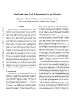 Joint Graph-based Depth Refinement and Normal Estimation