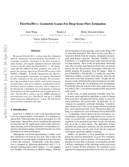 FlowNet3D++: Geometric Losses For Deep Scene Flow Estimation