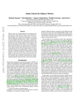 Sanity Checks for Saliency Metrics