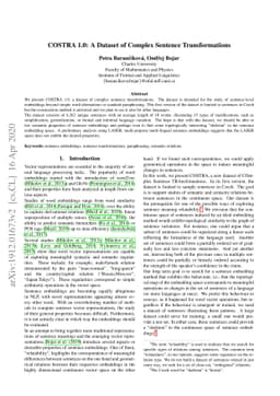 COSTRA 1.0: A Dataset of Complex Sentence Transformations