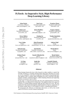 PyTorch: An Imperative Style, High-Performance Deep Learning Library