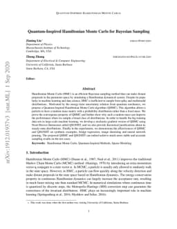 Quantum-Inspired Hamiltonian Monte Carlo for Bayesian Sampling
