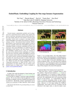 EmbedMask: Embedding Coupling for One-stage Instance Segmentation