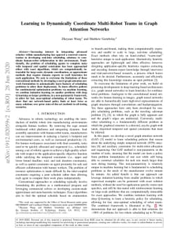 Learning to Dynamically Coordinate Multi-Robot Teams in Graph Attention
  Networks