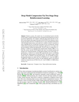 Deep Model Compression Via Two-Stage Deep Reinforcement Learning