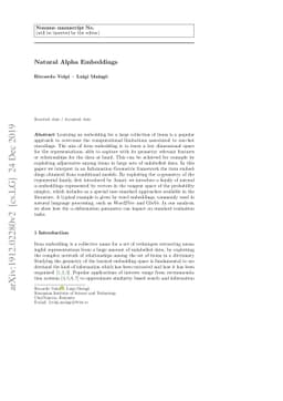 Natural Alpha Embeddings