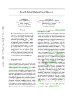 Towards Robust Relational Causal Discovery