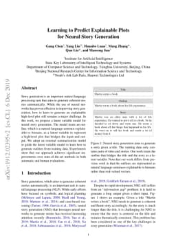 Learning to Predict Explainable Plots for Neural Story Generation