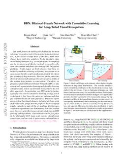 BBN: Bilateral-Branch Network with Cumulative Learning for Long-Tailed
  Visual Recognition