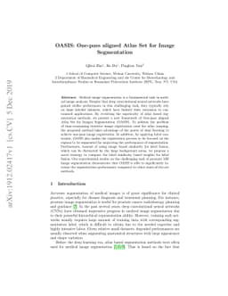 OASIS: One-pass aligned Atlas Set for Image Segmentation