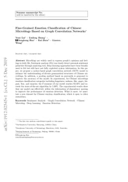 Fine-Grained Emotion Classification of Chinese Microblogs Based on Graph
  Convolution Networks