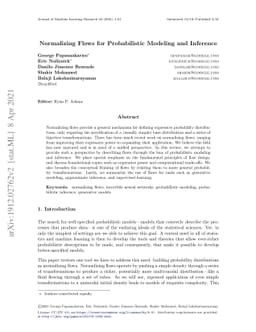 Normalizing Flows for Probabilistic Modeling and Inference